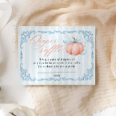 カボチャ男の子ベビーシャワーおむつラッフルチケット エンクロージャーカード