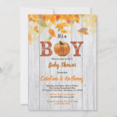 カボチャ男の赤ちゃんが田舎の木にシャワーを浴びてるのは男の子だ 招待状 (正面)