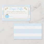 カボチャ男の赤ちゃんシャワーおむつラッフルチケット 名刺 (正面/裏面)