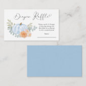 カボチャ男の赤ちゃんシャワーおむつラッフル エンクロージャーカード (正面/裏面)