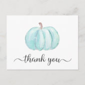 カボチャ男の赤ちゃんシャワーサンキュー ポストカード (正面)