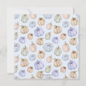 カボチャ男の赤ちゃんシャワー招待状 招待状 (裏面)