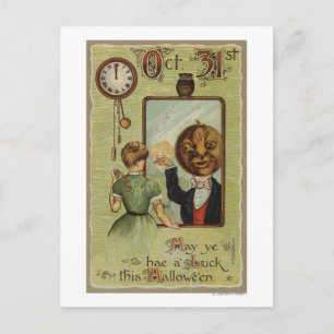 カボチャ男を見る鏡 ポストカード