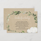 カボチャ男女兼用のクラフト緑の本の要求 エンクロージャーカード (正面/裏面)