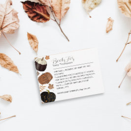 カボチャ男女兼用のブックリクエスト赤ちゃんシャワー エンクロージャーカード