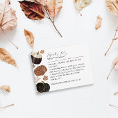 カボチャ男女兼用のブックリクエスト赤ちゃんシャワー エンクロージャーカード