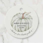 カボチャ男女兼用の赤ちゃんシャワー フェイバータグ (正面)