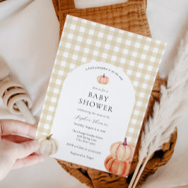 カボチャ男女兼用ベイビーシャワーアーチ招待状 招待状