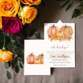 カボチャ男女兼用リビール招待状 招待状