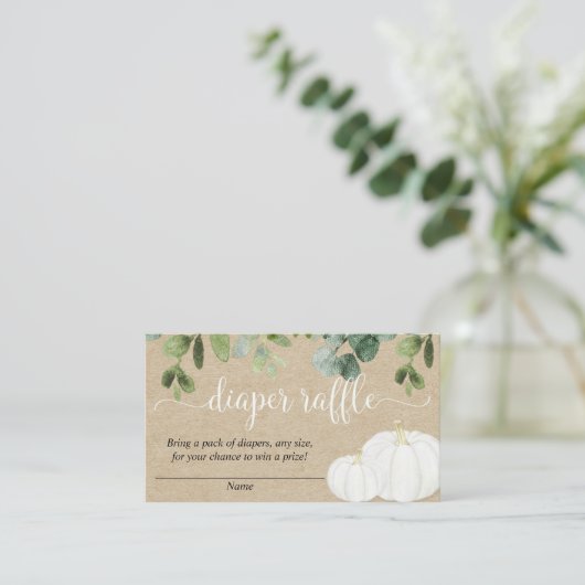 カボチャ男女兼用秋おむつラッフルカード エンクロージャーカード (スタンド正面)