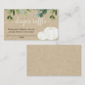 カボチャ男女兼用秋おむつラッフルカード エンクロージャーカード (正面/裏面)