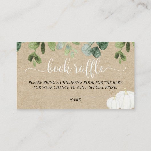 カボチャ男女兼用秋本のラッフルカード エンクロージャーカード (正面)