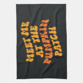 カボチャ畑で会う キッチンタオル (縦)