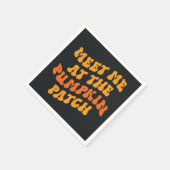 カボチャ畑で会う スタンダードカクテルナプキン (角)