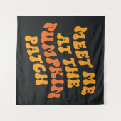 カボチャ畑で会う タペストリー (正面(横))