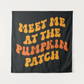 カボチャ畑で会う タペストリー (正面)