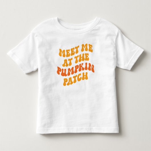 カボチャ畑で会う トドラーTシャツ (正面)