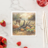 カボチャ畑で秋の子犬 スタンダードカクテルナプキン (インサイチュ)