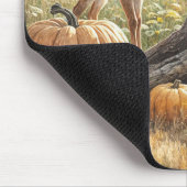 カボチャ畑で秋の子犬 マウスパッド (コーナー)