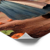 カボチャ畑に飾り立てられた2つのヴィンテージマンチキン ポスター (角)