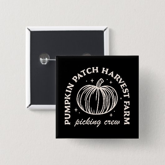 カボチャ畑の収穫の農場ピッキングクルー分隊 缶バッジ (正面&裏面)