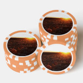 カボチャ畑の夕焼けB ポーカーチップ (積み重ね)