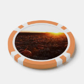カボチャ畑の夕焼けB ポーカーチップ (シングル)