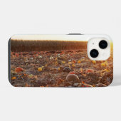 カボチャ畑の夕焼けC iPhoneケース (裏面横)