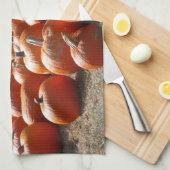 カボチャ畑の秋の収穫写真 キッチンタオル (四つ折り)