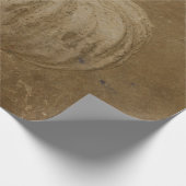 カボチャ白セピア秋のヴィンテージテクスチグランジャ ラッピングペーパー (角)