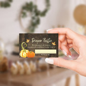 カボチャ秋のベビーシャワーのおむつのラッフルカード エンクロージャーカード