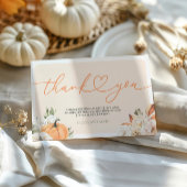 カボチャ秋のベビーシャワーサンキューカード エンクロージャーカード