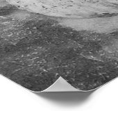 カボチャ秋のヴィンテージ白黒のテクスチャ ポスター (角)