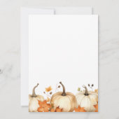 カボチャ秋の友情ポトラック感謝祭 招待状 (裏面)