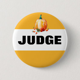 カボチャ秋の収穫の公平な裁判官 缶バッジ