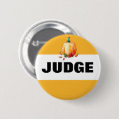 カボチャ秋の収穫の公平な裁判官 缶バッジ (正面&裏面)