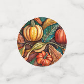 カボチャ秋の収穫フェスティバル秋テーブルスキャッタ コンフェッティ (スモール正面)
