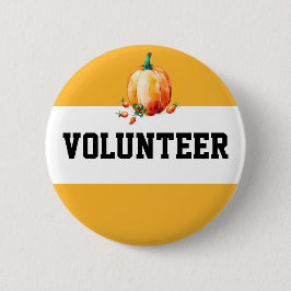 カボチャ秋の収穫市のボランティアの名札 缶バッジ