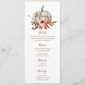 カボチャ秋の夕食メニューテンプレート メニュー (正面)