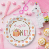 カボチャ秋の最初誕生会の紙皿 ペーパープレート (パーティー)