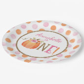 カボチャ秋の最初誕生会の紙皿 ペーパープレート (アングル)