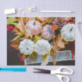 カボチャ秋の白いオレンジ白熱［赤熱］光を放つ 薄葉紙 (クラフト)