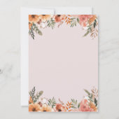 カボチャ秋の秋フローラベビーシャワーインヴィティティ 招待状 (裏面)