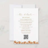 カボチャ秋の結婚式詳細エンクロージャカード 招待状 (正面)