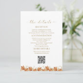 カボチャ秋の結婚式詳細エンクロージャカード 招待状 (スタンド正面)