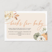 カボチャ秋の赤ちゃんシャワーベビー エンクロージャーカード (正面)