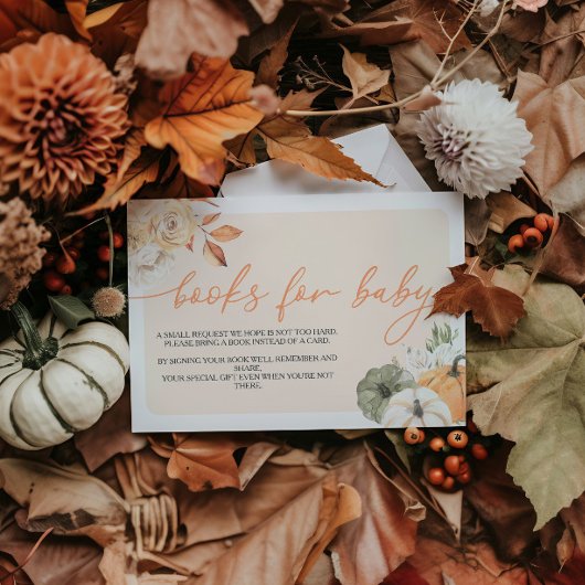 カボチャ秋の赤ちゃんシャワーベビー エンクロージャーカード