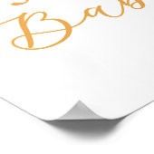 カボチャ秋の赤ちゃんシャワー歓迎サイン ポスター (角)