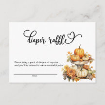 カボチャ秋の赤ちゃんシャワー |おむつラッフル