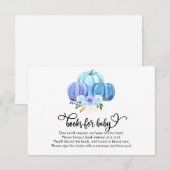 カボチャ秋の赤ちゃんシャワー |ベビー エンクロージャーカード (正面/裏面)